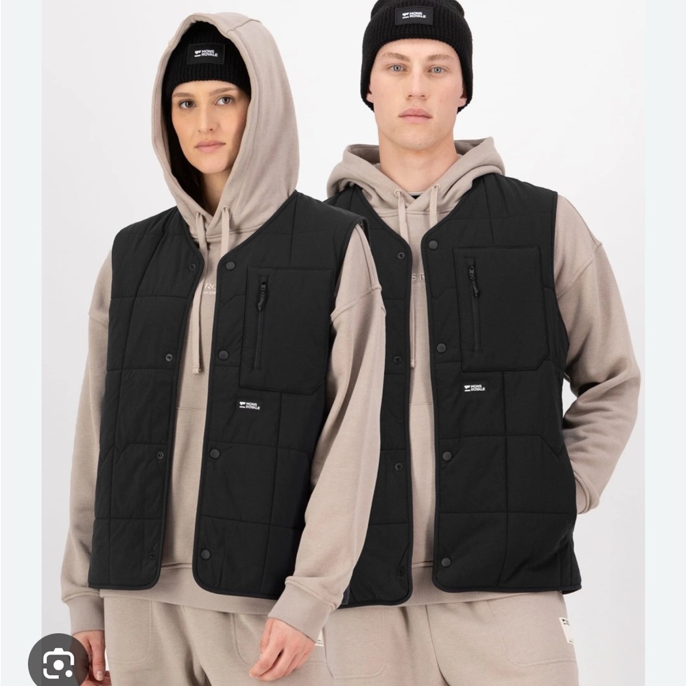 Black Quilted Unisex Vest